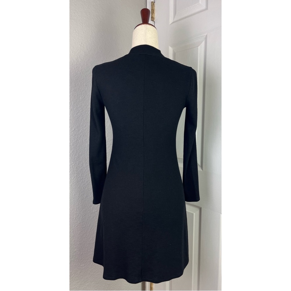 MADEWELL Black City Block Ribbed Mock Neck Dress - Picture 4 of 5